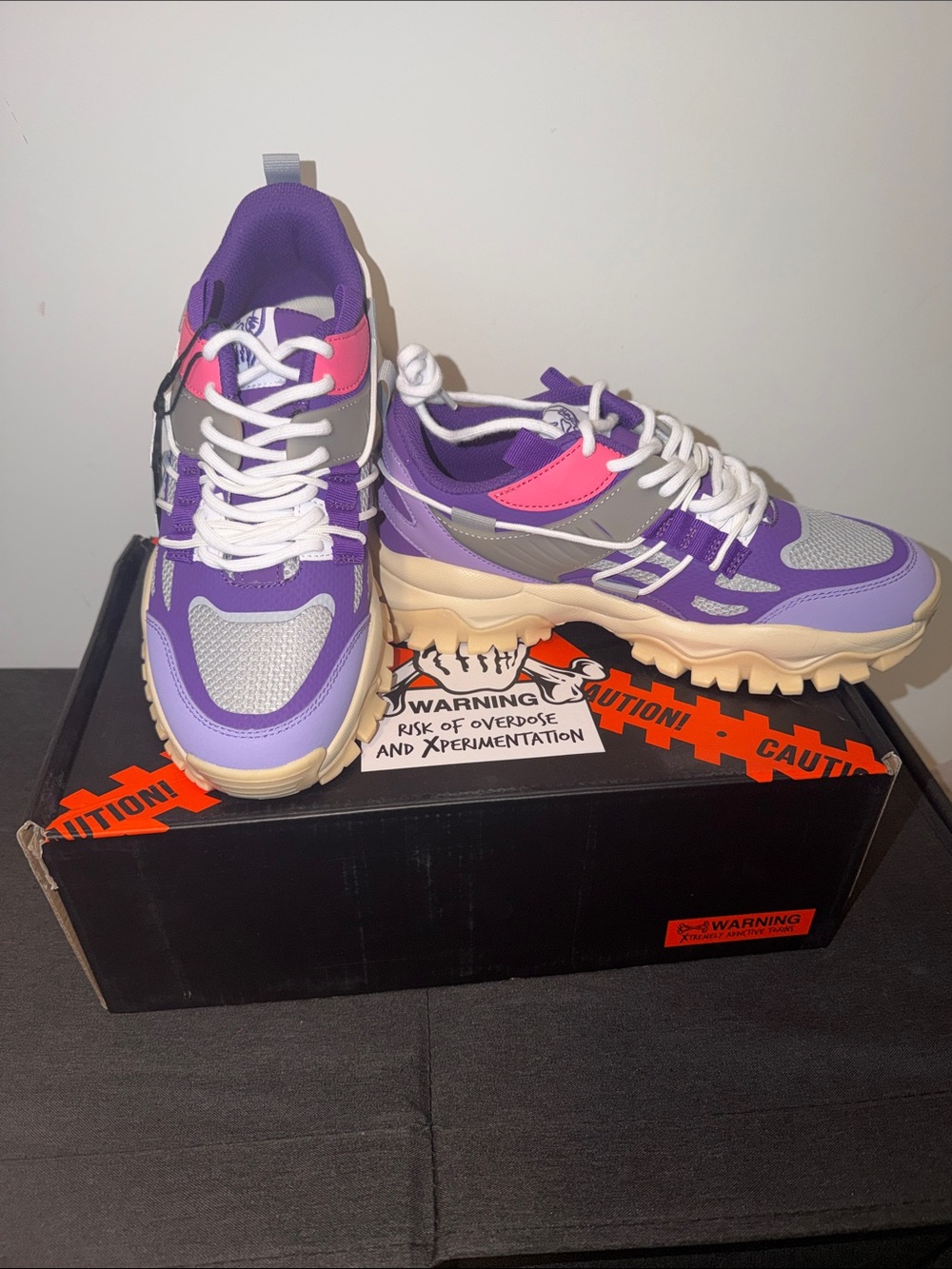 🔥👟🔥 Brand X Arcosian Purple and Pink Trail Sneakers Size 7